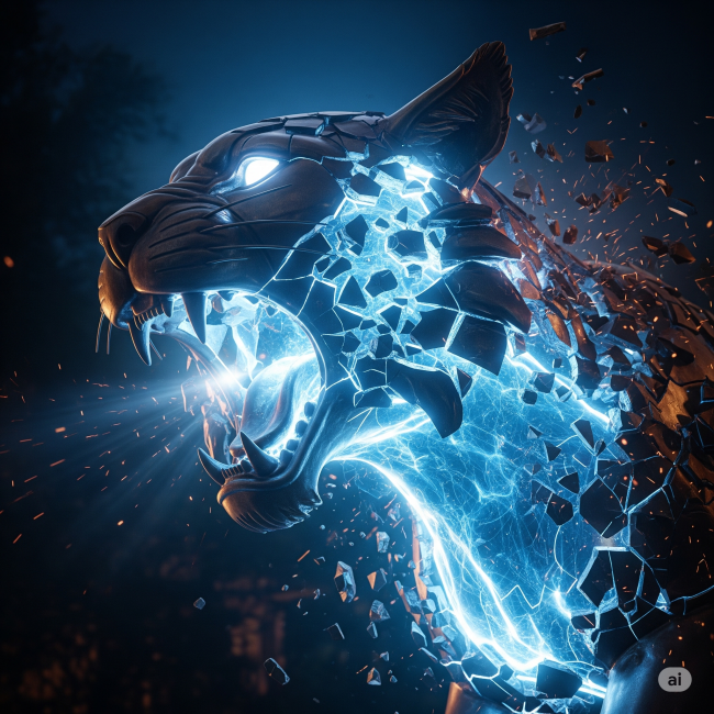 AI generated image of a UK wildcat created by Dr. Tama The